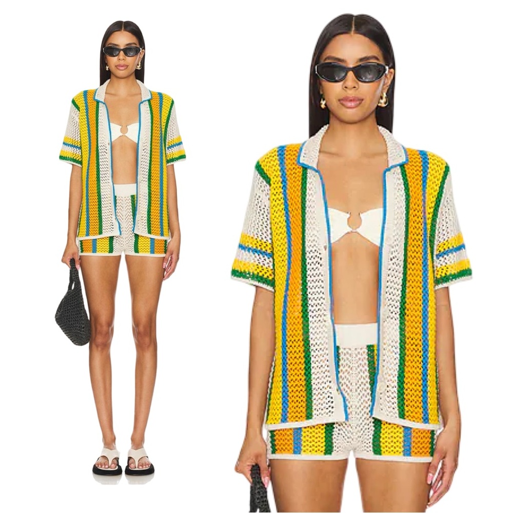 $325 MOTHER The Camp Champ Top in Amber Waves | REVOLVE Sz S Top/Shorts